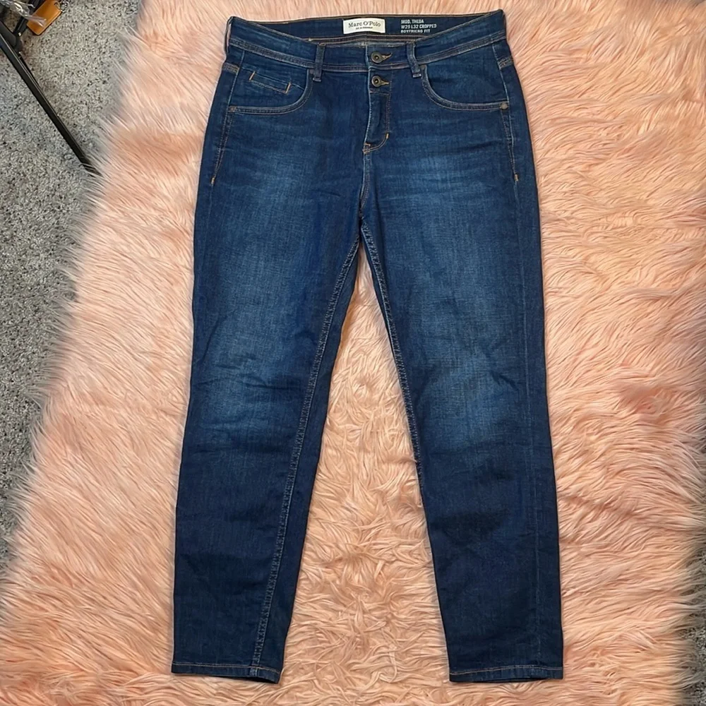 Marc O’ Polo Cropped Boyfriend Fit Dark Wash Theda Woman’s Jean‎ Size W29 L32